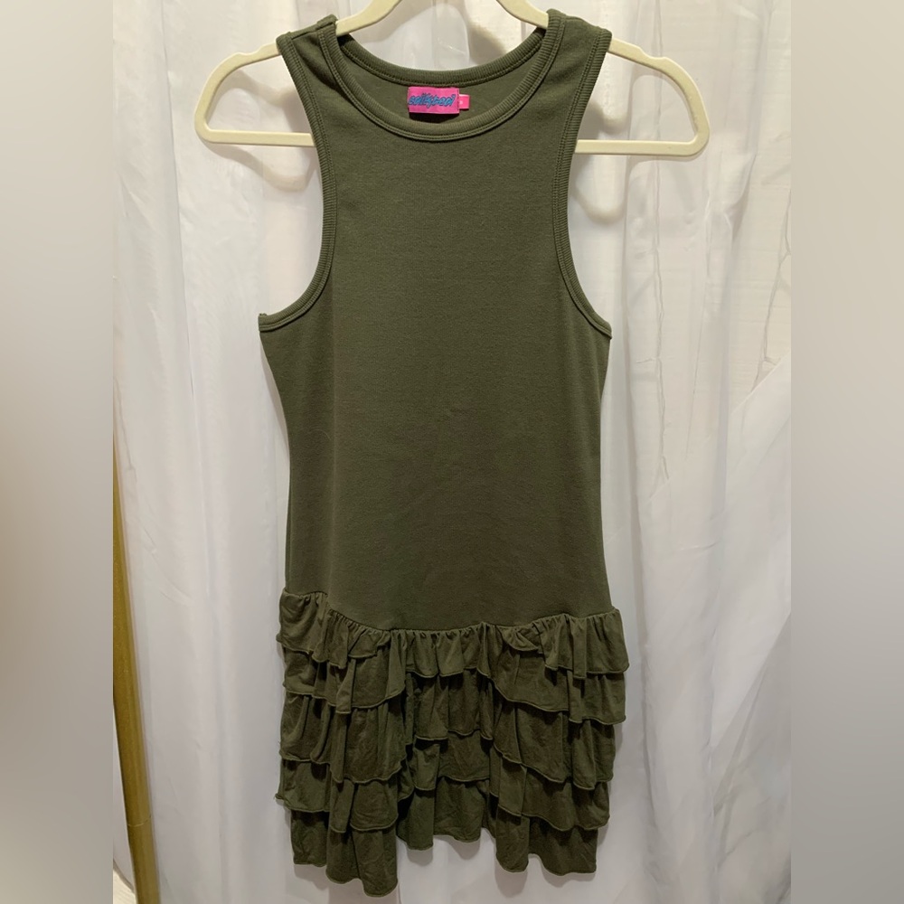 Edikted Margot Ruffle Hem Ribbed Mini Dress - Picture 4 of 7